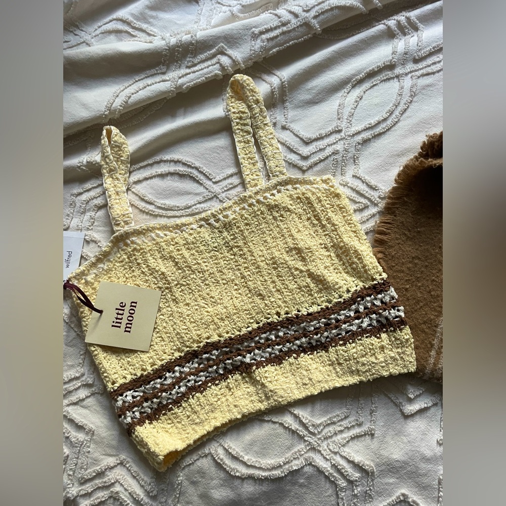 NWT Crotchet Knit Tank Top